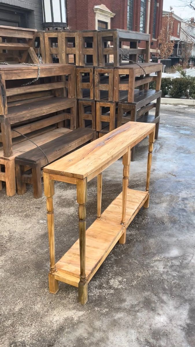 Farmhouse Console table 5 ft long 11 inches deep and 36 inches high